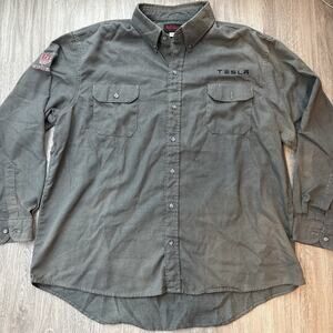 DRIFIRE Tesla FR Work Shirt Men's 2X Gray Flame Resistant Button Down